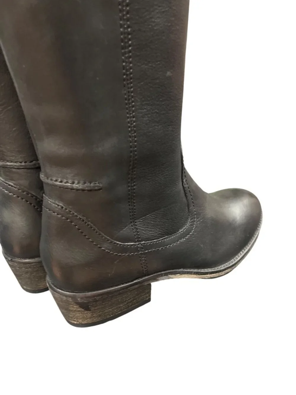 Seychelles wms black leather below knee equestrian riding boots sz 6 SKU 10-676